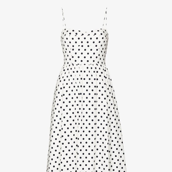 Reformation White Polka Dot Midi Dress w/ pockets! NWOT, size 10, LEAVING SOON - Picture 5 of 10